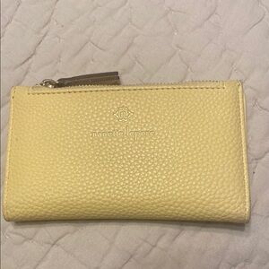Nanette Lepore Yellow Pebbled Leather Wallet